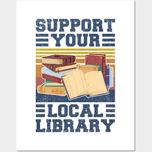 Support Your Local Library Retro Posters and Art